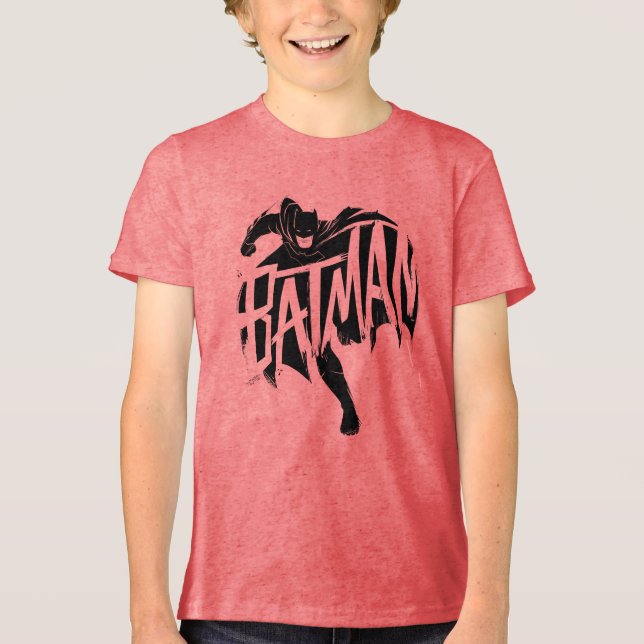 Camiseta Triblenda Nombre del pincel de tinta de Batman (Anverso)