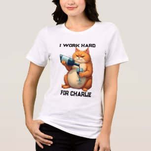 Camiseta Triblenda Nombre Divertido Simple y Moderno para Gatos y Fot