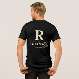 Camiseta Triblenda Nombre familiar e inicial en crema