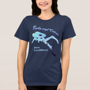 Camiseta Triblenda Nombre personalizado Buceo de Turcas y Caicos