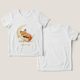 Camiseta Triblenda Nombre Personalizado Cute Baby Fox Cumpleaños 1