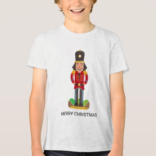 Camiseta Triblenda Nombre personalizado de Navidades de soldados de j (Anverso)