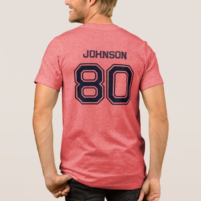 Camiseta Triblenda Nombre personalizado del equipo deportivo de la ma (Reverso )