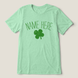 Camiseta Triblenda Nombre personalizado Vintage Shamrock St Patricks 