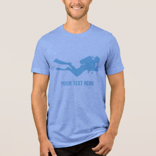 Camiseta Triblenda Nombre y ubicación personalizados Buceo Scuba