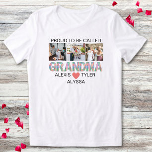 Camiseta Triblenda Nombres de nietos en trazo de pincel 3 foto Abuela