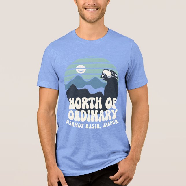 Camiseta Triblenda North of Ordinary Marmot Basin Jasper Retro Ski  (Anverso)