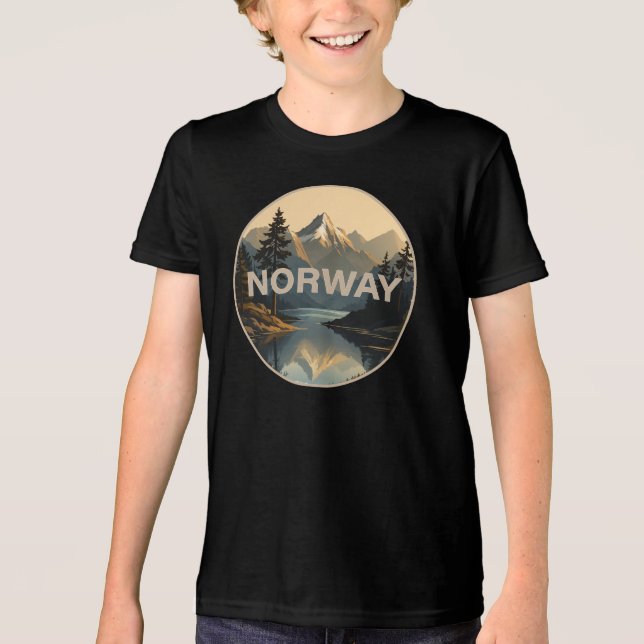 Camiseta Triblenda Noruega Norge Escandinavia Europa (Anverso)