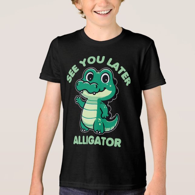 Camiseta Triblenda Nos vemos luego Alligator Cul Waving Crocodile (Anverso)