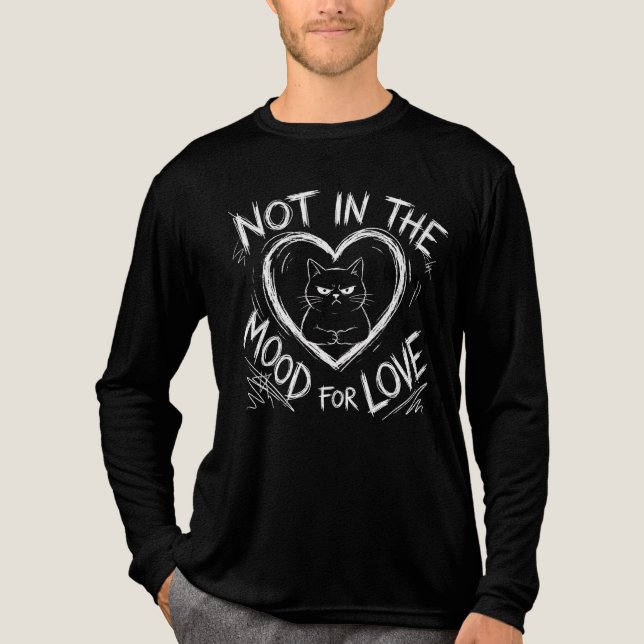 Camiseta Triblenda Not In The Mood For Love Grumpy Cat Sarcastic (Anverso)