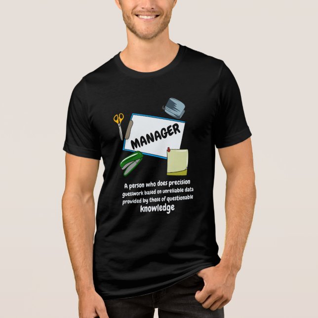 Camiseta Triblenda Novedad de trabajo de Office Manager (Anverso)