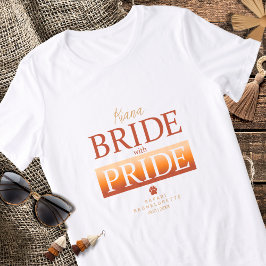 Camiseta Triblenda Novia con la bachillerato de Safari del Orgullo Ga