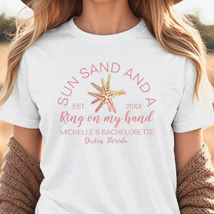 Camiseta Triblenda Novia de Despedida de Soltera en la Playa Dibujada