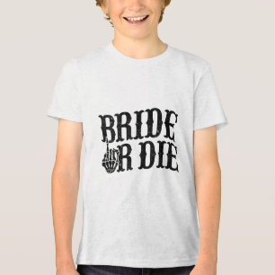 Camiseta Triblenda Novia O Muere Bachelorette Party Halloween Bride G