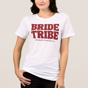 Camiseta Triblenda Novia Tribu Burgundy Despedida de Soltera
