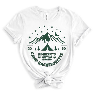 Camiseta Triblenda Novia Verde Fiesta de Despedida de Soltera Camping