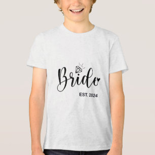 Camiseta Triblenda Novia Y Groom Gnome Para El Fiesta De Bodas Jardín