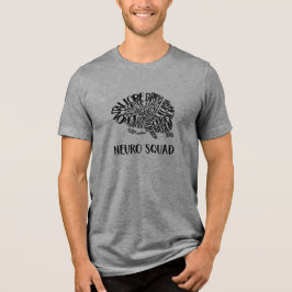 Camiseta Triblenda Nube de palabras del cerebro Neuro Squad en negro