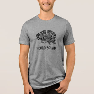 Camiseta Triblenda Nube de palabras del cerebro Neuro Squad en negro