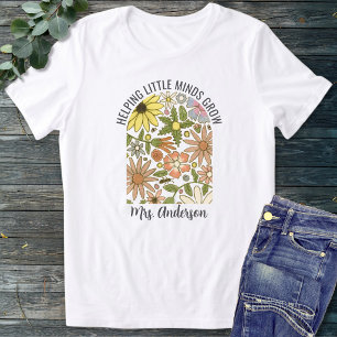 Camiseta Triblenda Núcleo Floral de Cabaña Moderna Nombre del Profeso