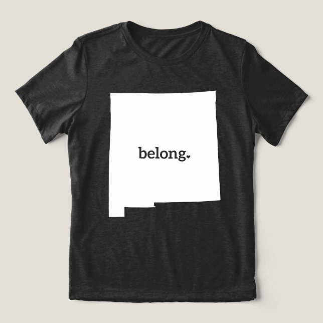 Camiseta Triblenda Nuevo Mapa de México Pertenece al Orgullo del Esta (Diseño delantero )