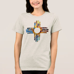 Camiseta Triblenda Nuevo México Zia Sun Symbol