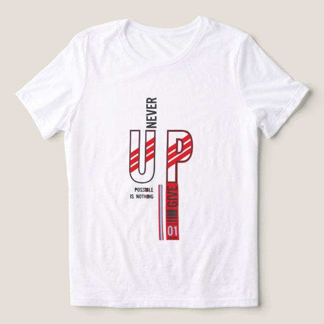 Camiseta Triblenda nunca ceder (Diseño delantero )
