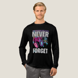 Camiseta Triblenda Nunca Olvides la Impresión de Arte Retro de los 90