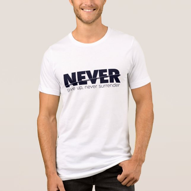 Camiseta Triblenda Nunca se rindan, nunca se rindan - negrientes jean (Anverso)