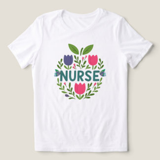 Camiseta Triblenda Nurse Floral Tulip Design