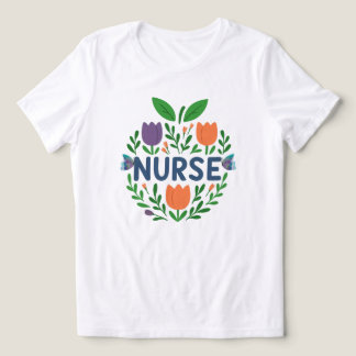 Camiseta Triblenda Nurse Floral Tulip Design