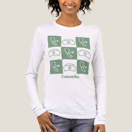 Camiseta Triblenda Nurse Profession Cap and Stethoscope T-Shirt