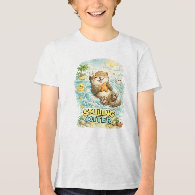 Camiseta Triblenda Nutria Sonriente (Anverso)