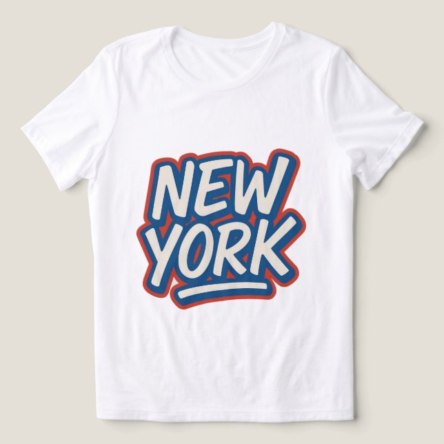 Camiseta Triblenda NYC Estado de la Mente - Tee de Moda callejera par (Diseño delantero )