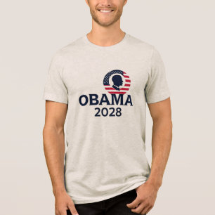 Camiseta Triblenda Obama 2028 - La reelección de Barack Obama