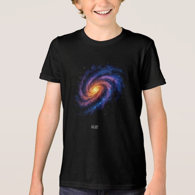 Camiseta Triblenda Obra de arte de galaxia - Ilustracion espacial de  (Anverso)