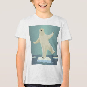 Camiseta Triblenda Obra de arte de oso polar equilibrándose en un ice