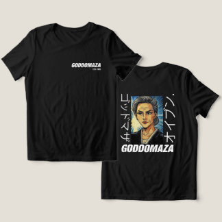 CAMISETA TRIBLENDA OBRA DE VISTA TRASERA NEGRA DE COLOR OG M.OMOKO