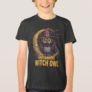 Camiseta Triblenda Obras de arte de bruja de Halloween con luz de lun