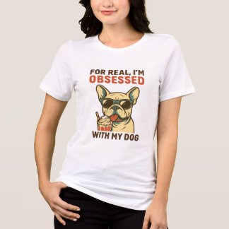 Camiseta Triblenda Obsesionada con mi bulldog francesa frenchie Dog M