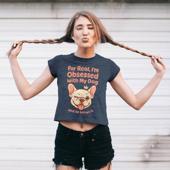 Camiseta Triblenda Obsesionado con mi Bulldog francés (Subido por el creador)