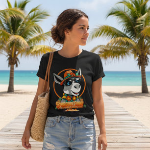 Camiseta Triblenda Obstinadamente Soleado   Burro de Dibujos Animados