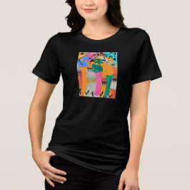Camiseta Triblenda Ocio, arte africano de verano acuarela danza de la