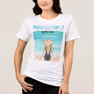 Camiseta Triblenda Oferta editable, asiento y escalofríos en la playa