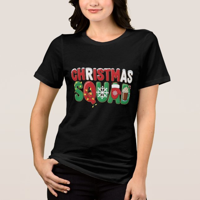 Camiseta Triblenda Official Christmas Squad Member | Funny Festive Ty (Anverso)
