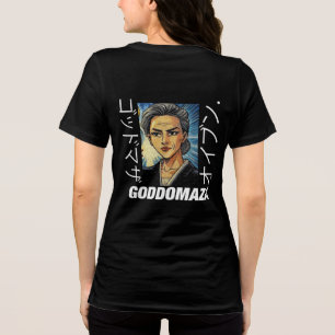 CAMISETA TRIBLENDA OG MOMOKO HEAD IN COLOR BACK VIEW (NEGRO)