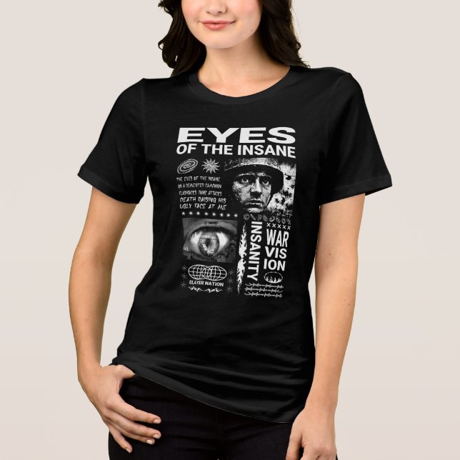 Camiseta Triblenda Ojos de los dementes - Visión de guerra fuertement (Anverso)