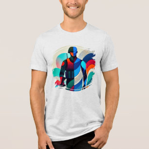 Camiseta Triblenda Olas cósmicas - Tee abstracto inspirado por el sol