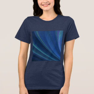 Camiseta Triblenda Olas de arena suave azul y verde