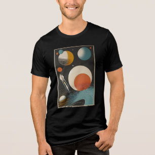 Camiseta Triblenda Olas de galaxia de arte de la era del espacio de m